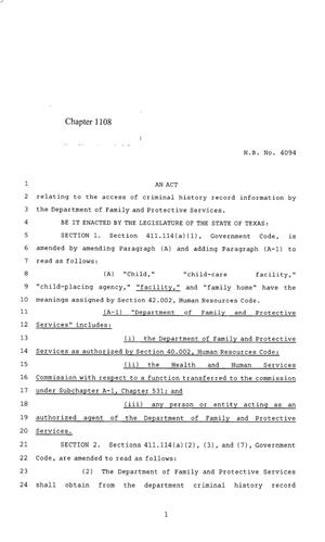 85th Texas Legislature, Regular Session, House Bill 4094, Chapter 1108