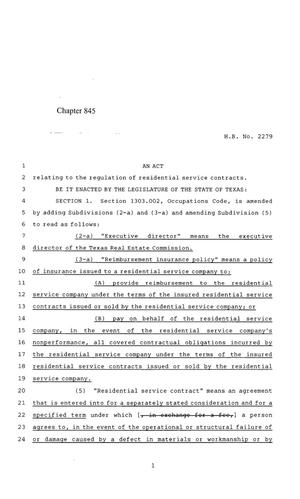 85th Texas Legislature, Regular Session, House Bill 2279, Chapter 845