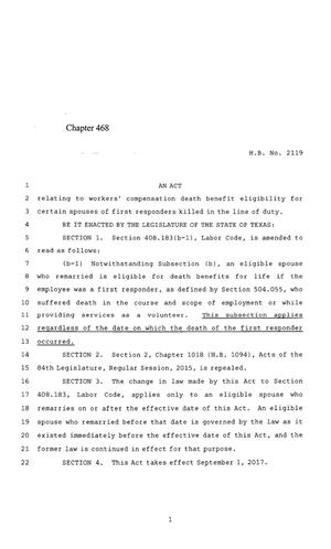 85th Texas Legislature, Regular Session, House Bill 2119, Chapter 468