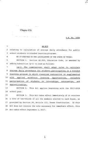 85th Texas Legislature, Regular Session, Senate Bill 2084, Chapter 970