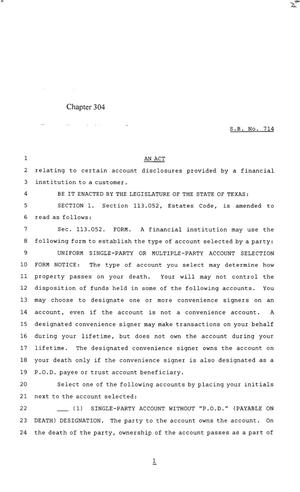 85th Texas Legislature, Regular Session, Senate Bill 714, Chapter 304