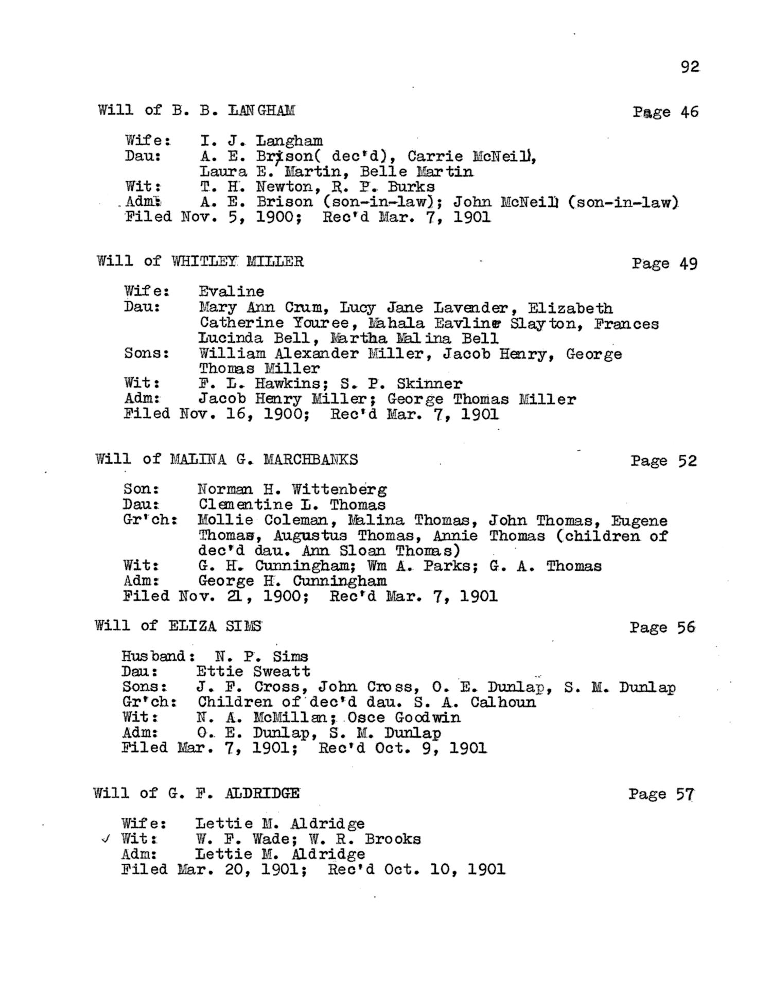 Texas Genealogical Records Ellis County Volume 14 1850 1918 Page 92 The Portal To Texas History