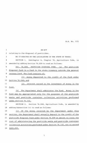 85th Texas Legislature, Regular Session, House Bill 572