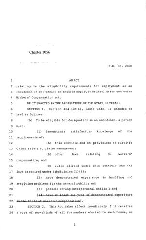 85th Texas Legislature, Regular Session, House Bill 2060, Chapter 1056