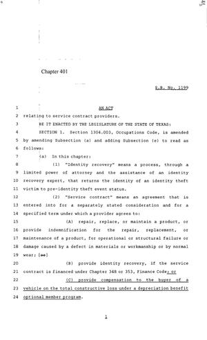 85th Texas Legislature, Regular Session, Senate Bill 1199, Chapter 401