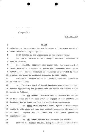 85th Texas Legislature, Regular Session, Senate Bill 313, Chapter 295