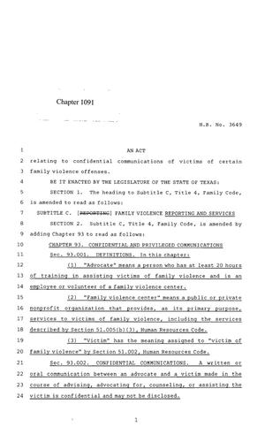 85th Texas Legislature, Regular Session, House Bill 3649, Chapter 1091
