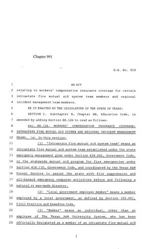 85th Texas Legislature, Regular Session, House Bill 919, Chapter 991