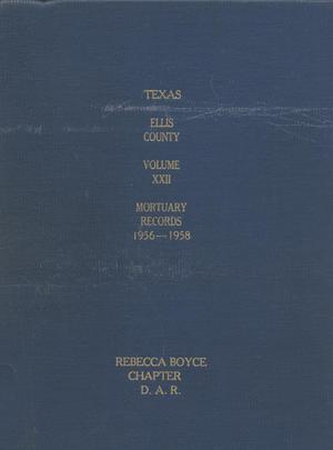 Primary view of object titled 'Texas Genealogical Records, Ellis County, Volume 22'.