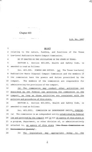 85th Texas Legislature, Regular Session, Senate Bill 1667, Chapter 403