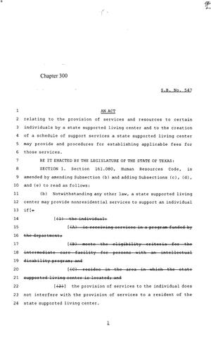 85th Texas Legislature, Regular Session, Senate Bill 547, Chapter 300