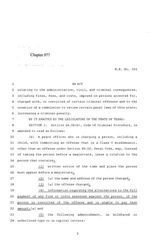 85th Texas Legislature, Regular Session, House Bill 351, Chapter 977