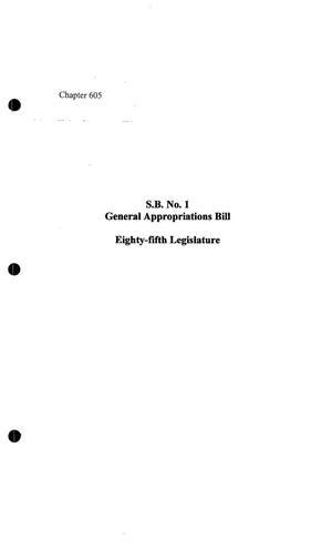 Primary view of object titled '85th Texas Legislature, Regular Session, Senate Bill 1, Chapter 605'.