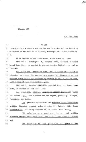 85th Texas Legislature, Regular Session, Senate Bill 2243, Chapter 655