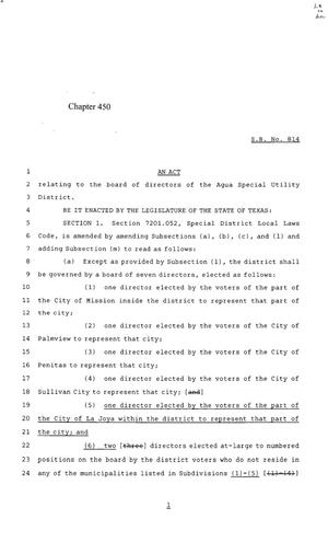 85th Texas Legislature, Regular Session, Senate Bill 814, Chapter 450