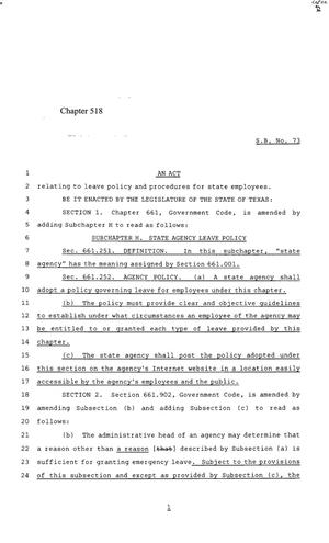 85th Texas Legislature, Regular Session, Senate Bill 73, Chapter 518
