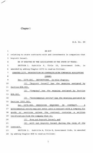 85th Texas Legislature, Regular Session, House Bill 89, Chapter 1