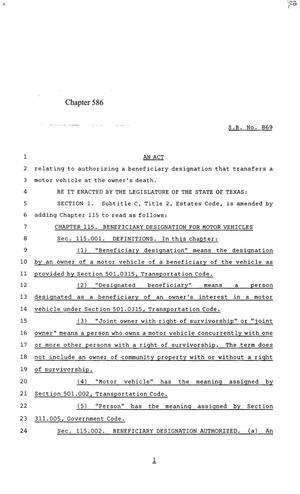 85th Texas Legislature, Regular Session, Senate Bill 869, Chapter 586