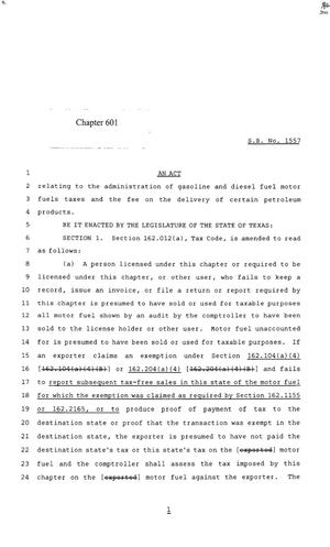 85th Texas Legislature, Regular Session, Senate Bill 1557, Chapter 601