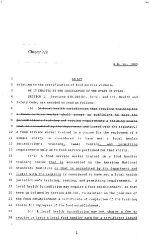 85th Texas Legislature, Regular Session, Senate Bill 1089, Chapter 728