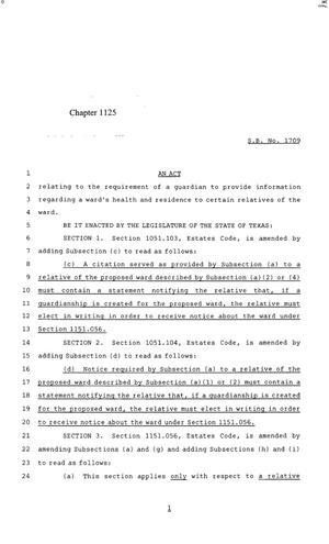 85th Texas Legislature, Regular Session, Senate Bill 1709, Chapter 1125
