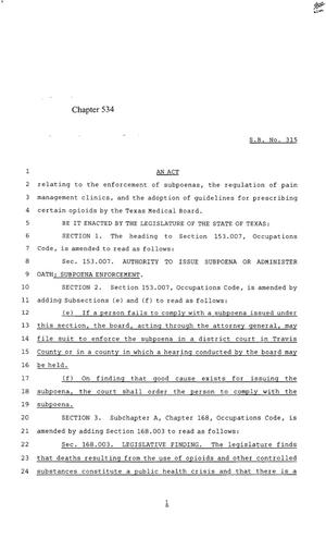 85th Texas Legislature, Regular Session, Senate Bill 315, Chapter 534