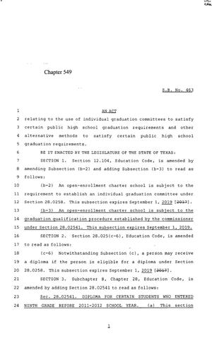 85th Texas Legislature, Regular Session, Senate Bill 463, Chapter 549