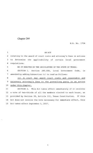 85th Texas Legislature, Regular Session, House Bill 1704, Chapter 264