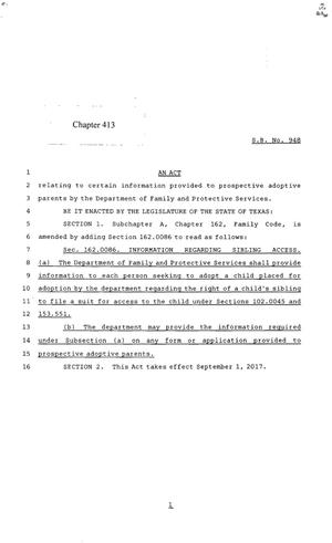 85th Texas Legislature, Regular Session, Senate Bill 948, Chapter 413
