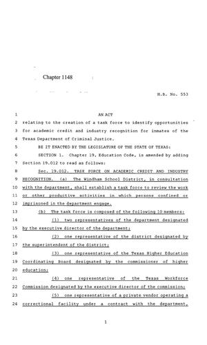 85th Texas Legislature, Regular Session, House Bill 553, Chapter 1148