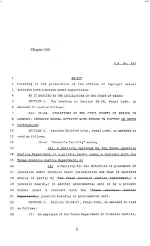 85th Texas Legislature, Regular Session, Senate Bill 343, Chapter 540
