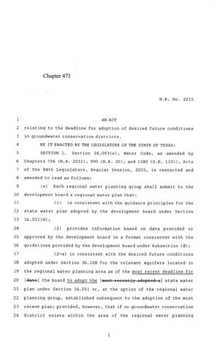 85th Texas Legislature, Regular Session, House Bill 2215, Chapter 471