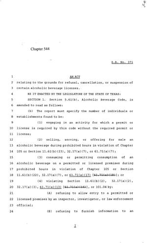 85th Texas Legislature, Regular Session, Senate Bill 371, Chapter 544