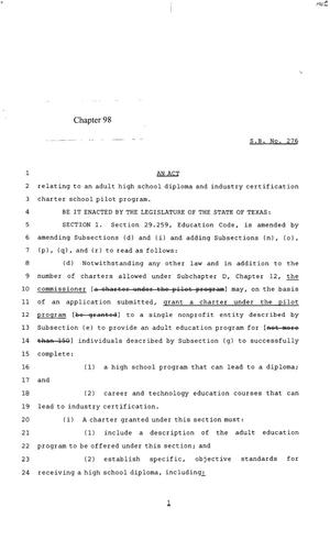 85th Texas Legislature, Regular Session, Senate Bill 276, Chapter 98
