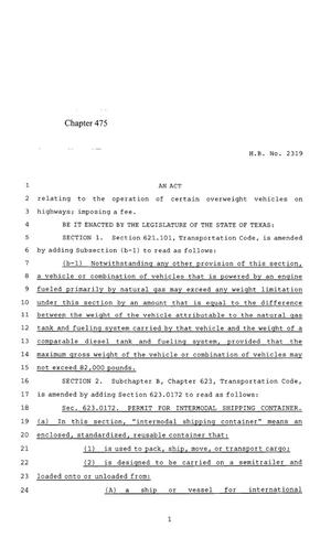 85th Texas Legislature, Regular Session, House Bill 2319, Chapter 475