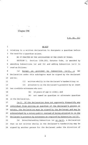 85th Texas Legislature, Regular Session, Senate Bill 511, Chapter 298