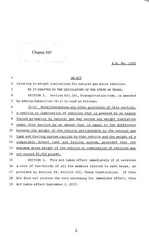 85th Texas Legislature, Regular Session, Senate Bill 1102, Chapter 397