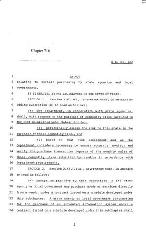 85th Texas Legislature, Regular Session, Senate Bill 262, Chapter 716