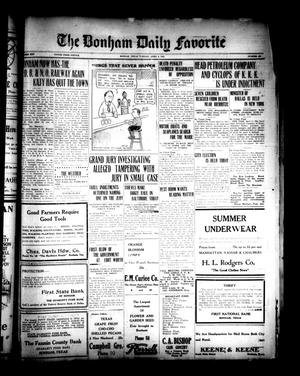 The Bonham Daily Favorite (Bonham, Tex.), Vol. 25, No. 230, Ed. 1 Tuesday, April 3, 1923