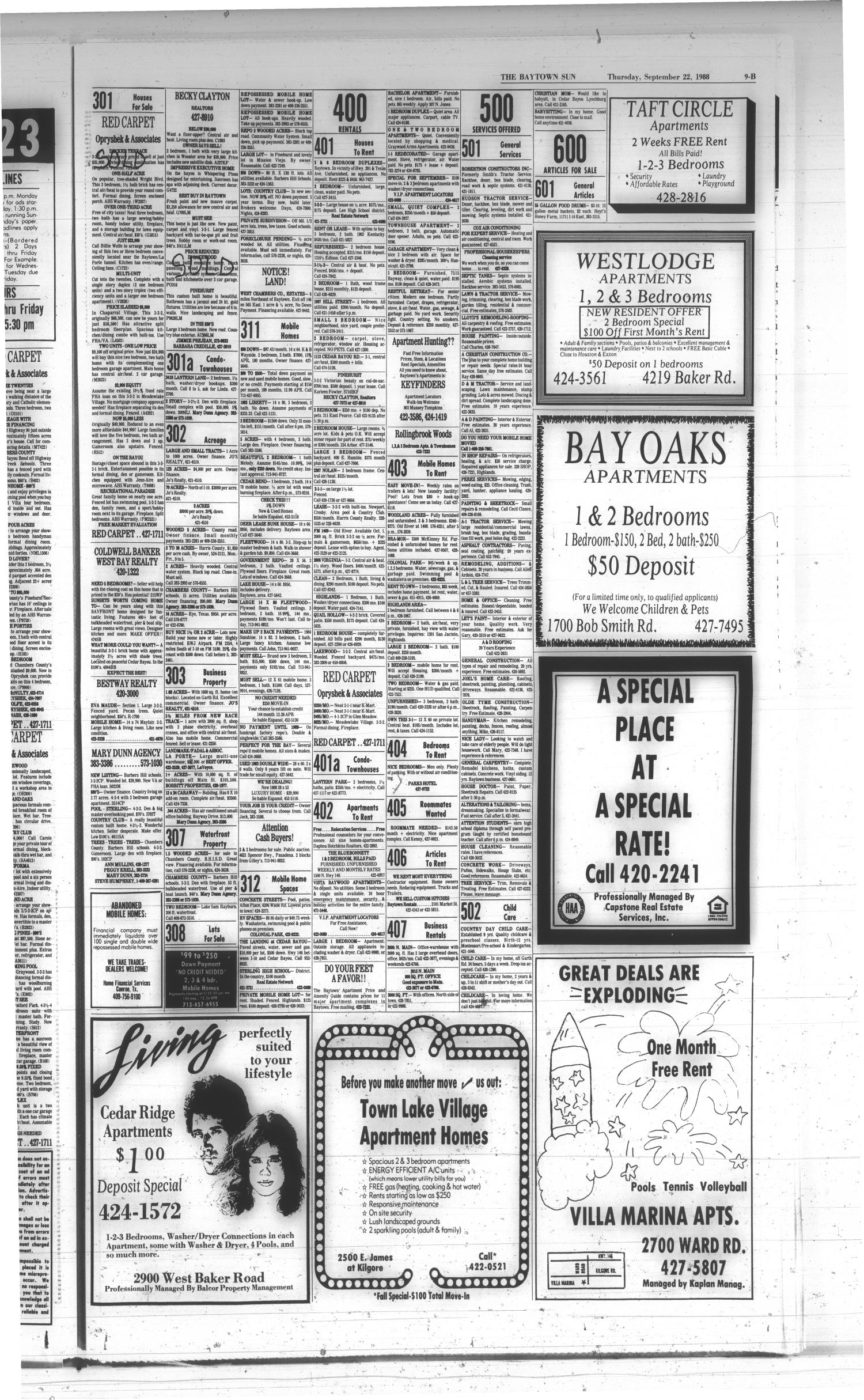The Baytown Sun (Baytown, Tex.), Vol. 66, No. 280, Ed. 1 Thursday, September 22, 1988
                                                
                                                    [Sequence #]: 21 of 24
                                                