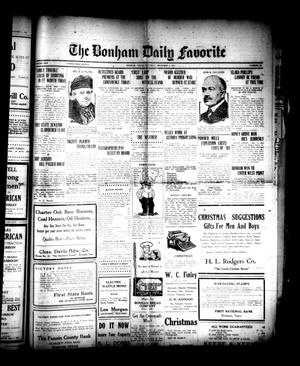 The Bonham Daily Favorite (Bonham, Tex.), Vol. 25, No. 132, Ed. 1 Saturday, December 9, 1922
