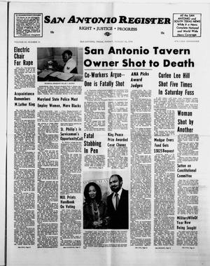 Primary view of object titled 'San Antonio Register (San Antonio, Tex.), Vol. 43, No. 31, Ed. 1 Friday, January 18, 1974'.