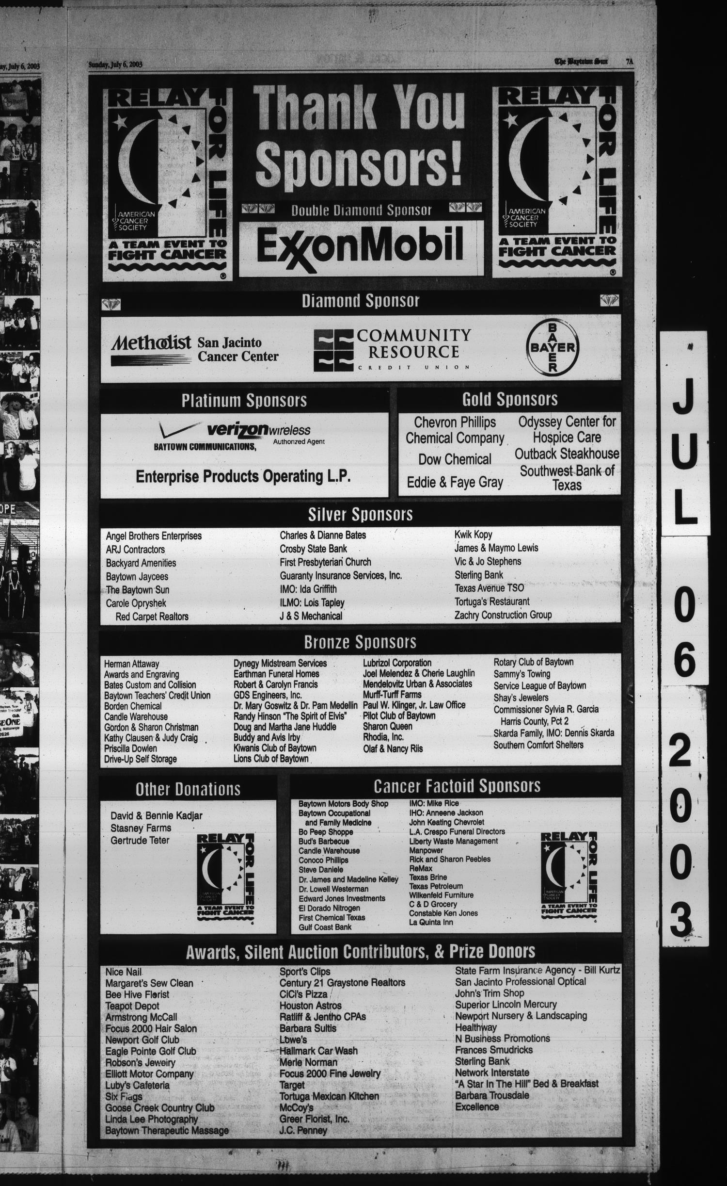 The Baytown Sun (Baytown, Tex.), Vol. 81, No. 223, Ed. 1 Sunday, July 6, 2003
                                                
                                                    [Sequence #]: 7 of 87
                                                