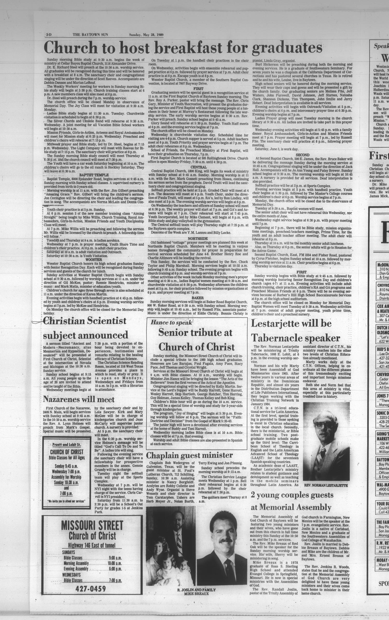 The Baytown Sun (Baytown, Tex.), Vol. 67, No. 179, Ed. 1 Sunday, May 28, 1989
                                                
                                                    [Sequence #]: 24 of 26
                                                
