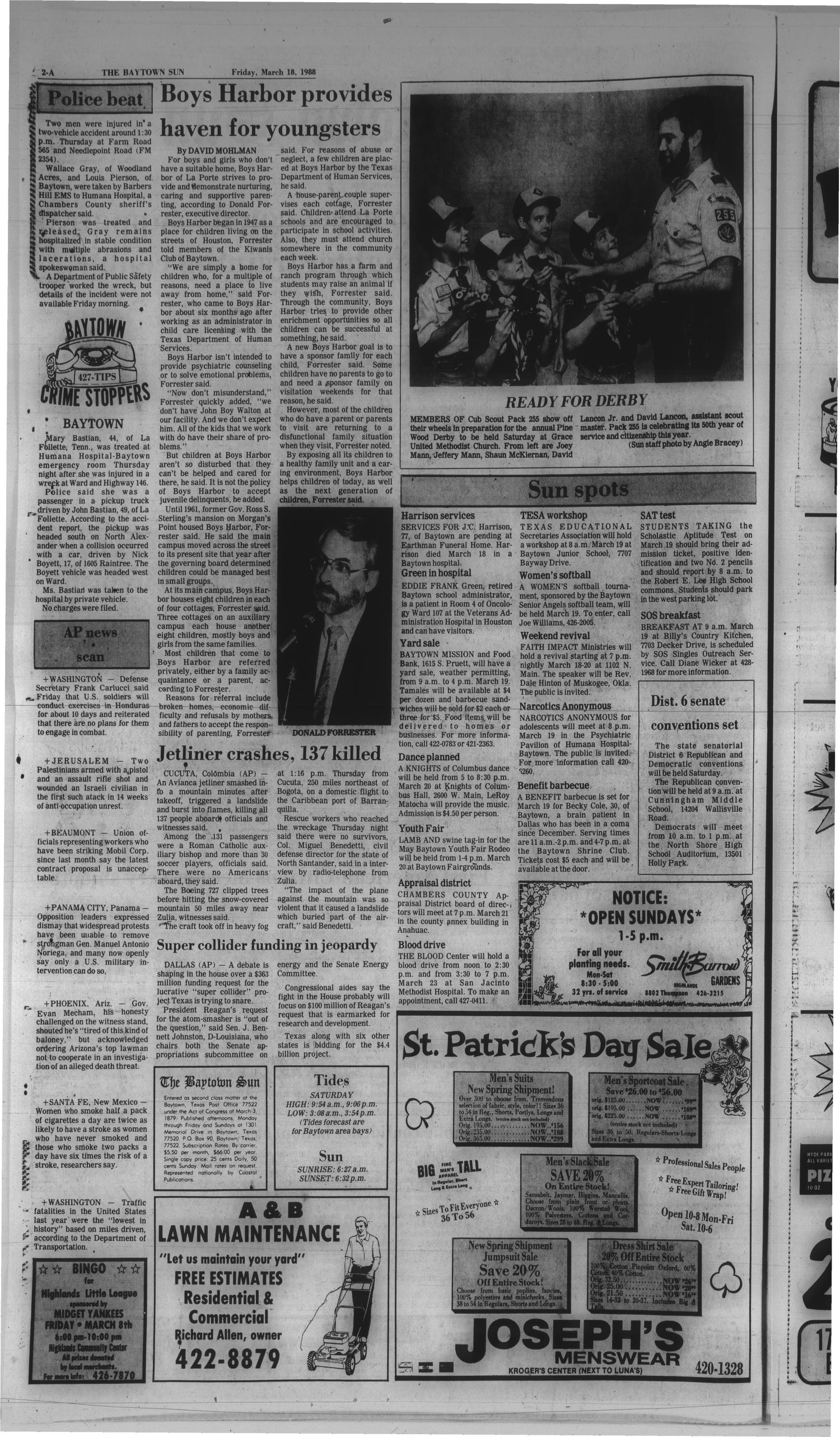 The Baytown Sun (Baytown, Tex.), Vol. 66, No. 119, Ed. 1 Friday, March 18, 1988
                                                
                                                    [Sequence #]: 2 of 24
                                                