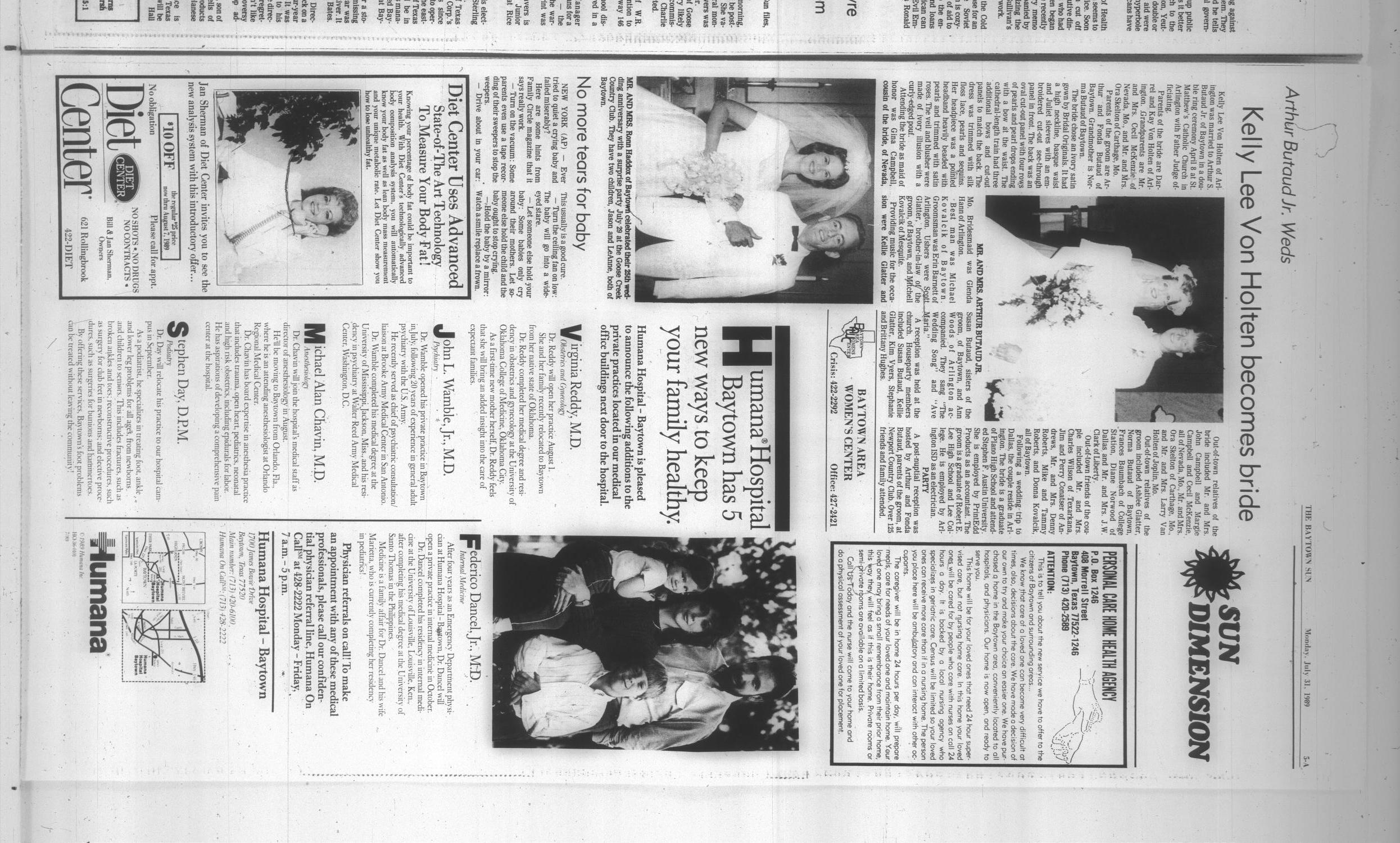 The Baytown Sun (Baytown, Tex.), Vol. 67, No. 234, Ed. 1 Monday, July 31, 1989
                                                
                                                    [Sequence #]: 5 of 24
                                                