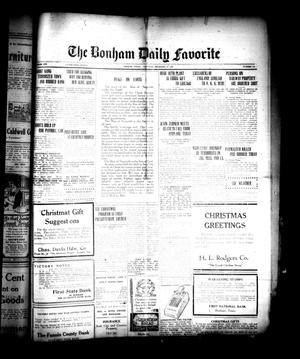 The Bonham Daily Favorite (Bonham, Tex.), Vol. 25, No. 144, Ed. 1 Saturday, December 23, 1922