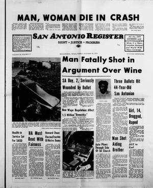 Primary view of object titled 'San Antonio Register (San Antonio, Tex.), Vol. 44, No. 19, Ed. 1 Friday, October 25, 1974'.