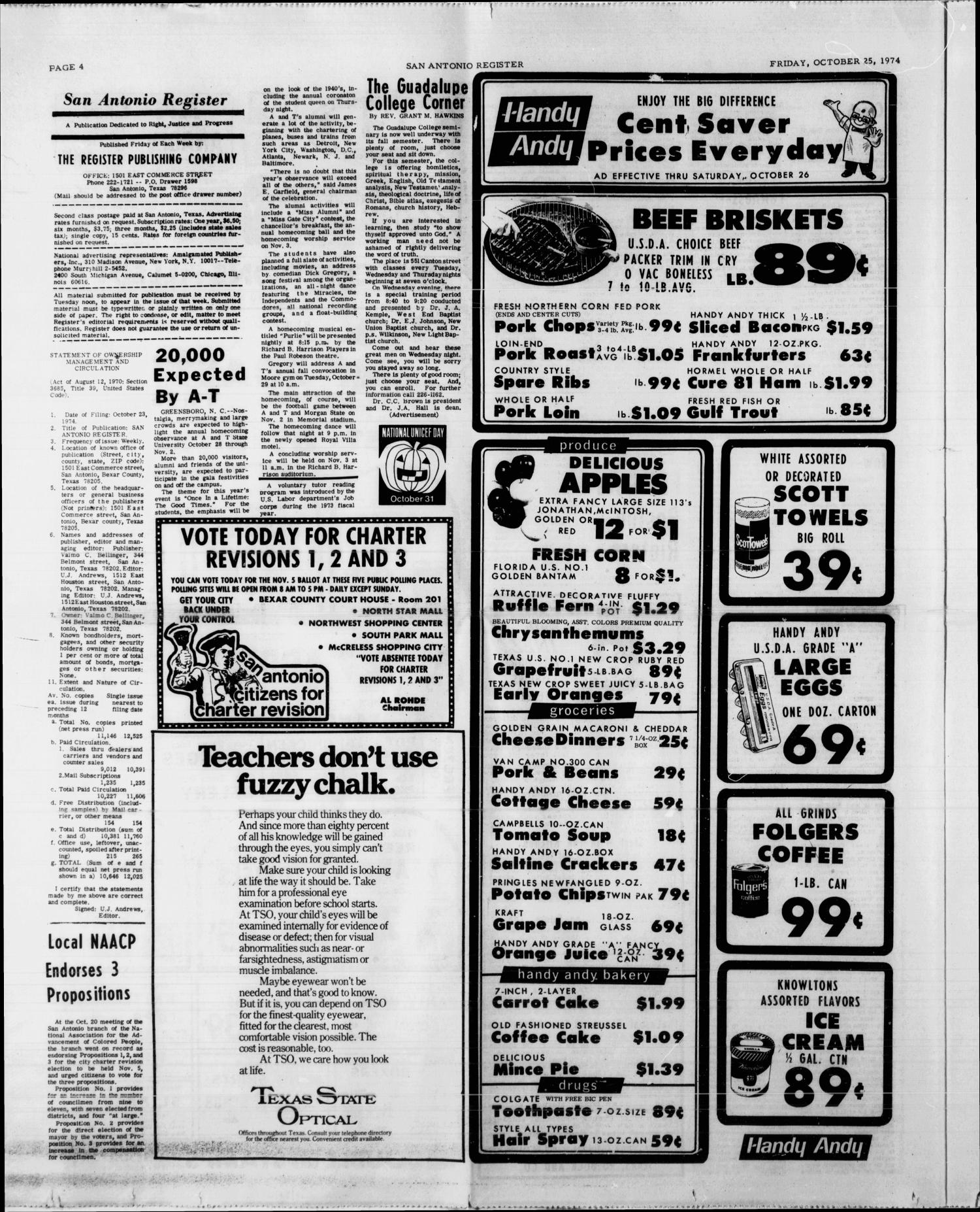 San Antonio Register (San Antonio, Tex.), Vol. 44, No. 19, Ed. 1 Friday, October 25, 1974
                                                
                                                    [Sequence #]: 4 of 10
                                                