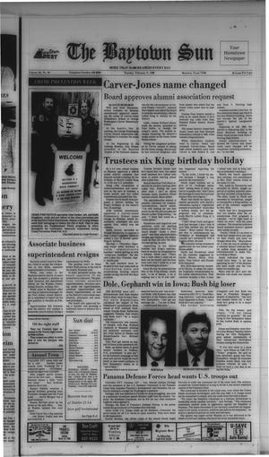 The Baytown Sun (Baytown, Tex.), Vol. 66, No. 86, Ed. 1 Tuesday, February 9, 1988